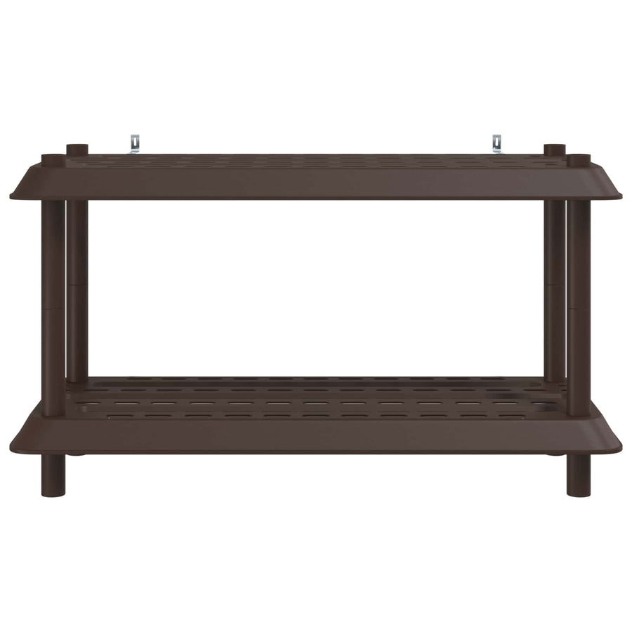 Plankenunit 2-laags 100 x 40 x 55,5 cm PP Bruin