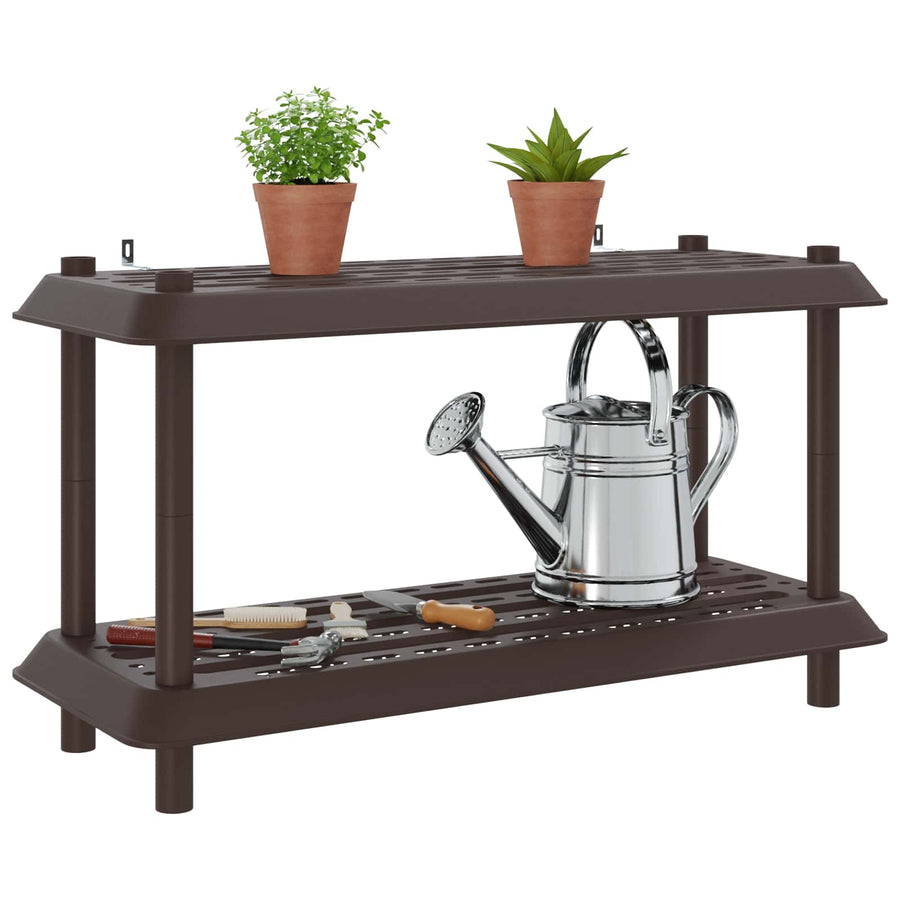 Plankenunit 2-laags 100 x 40 x 55,5 cm PP Bruin