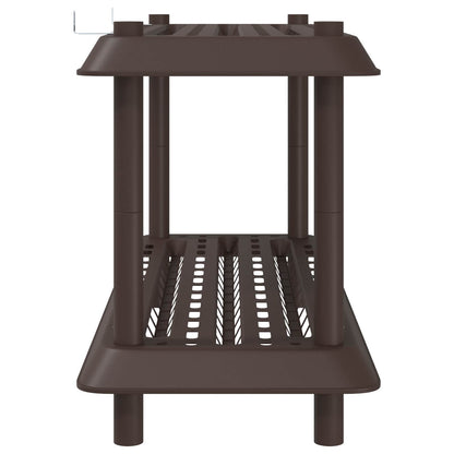 Plankenunit 2-laags 100 x 40 x 55,5 cm PP Bruin