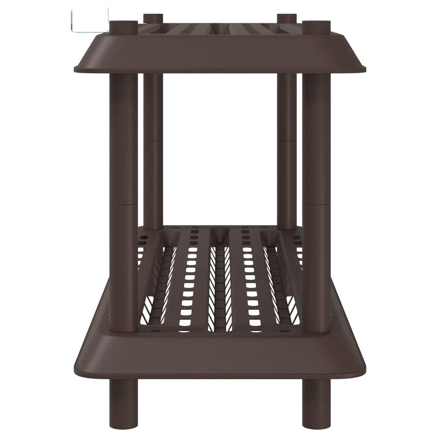 Plankenunit 2-laags 100 x 40 x 55,5 cm PP Bruin