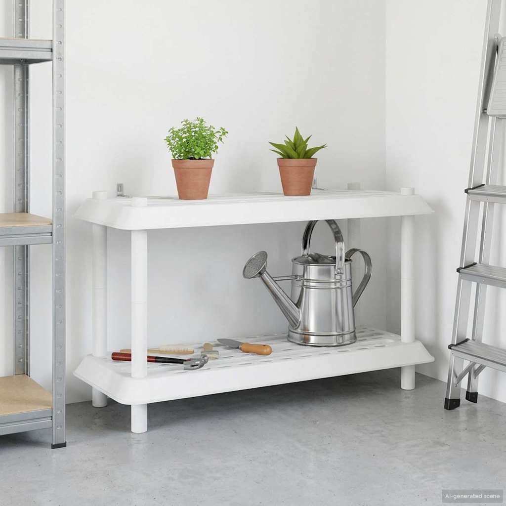 Plankenunit 2-laags 100 x 40 x 55,5 cm PP Wit