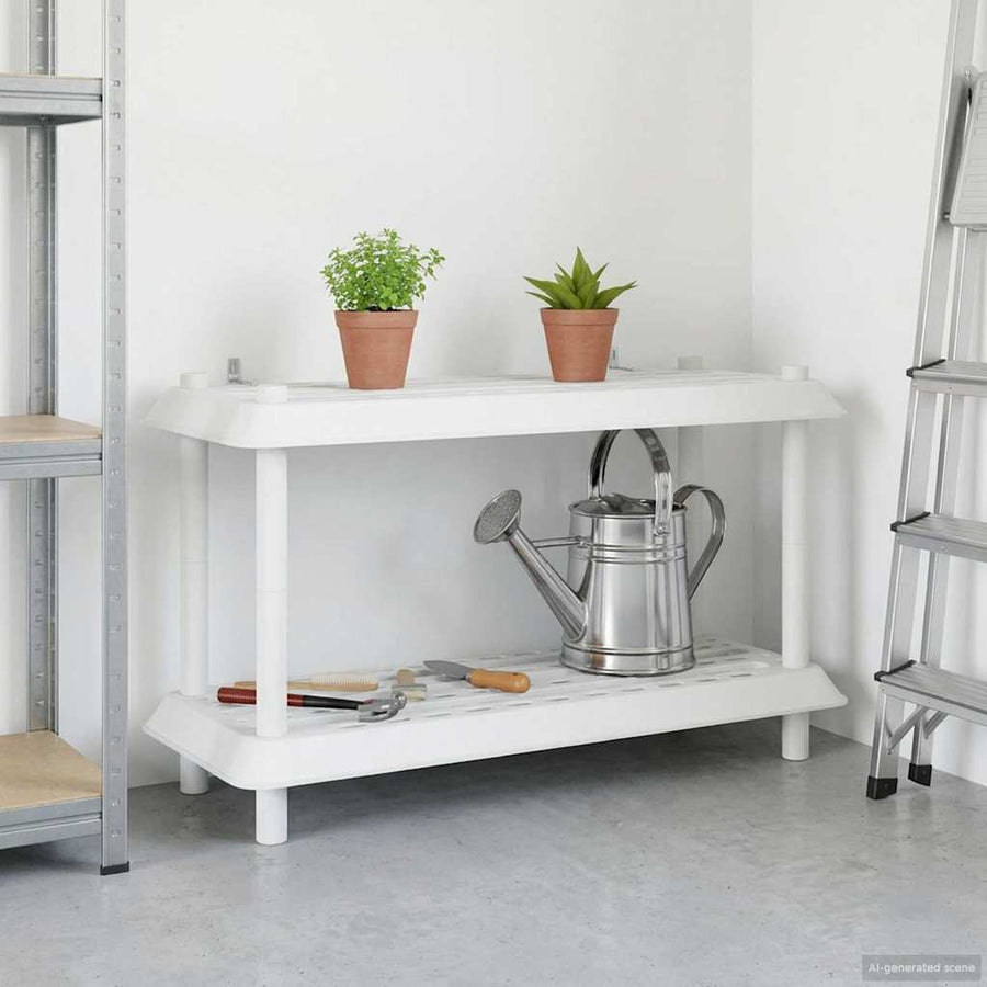 Plankenunit 2-laags 100 x 40 x 55,5 cm PP Wit