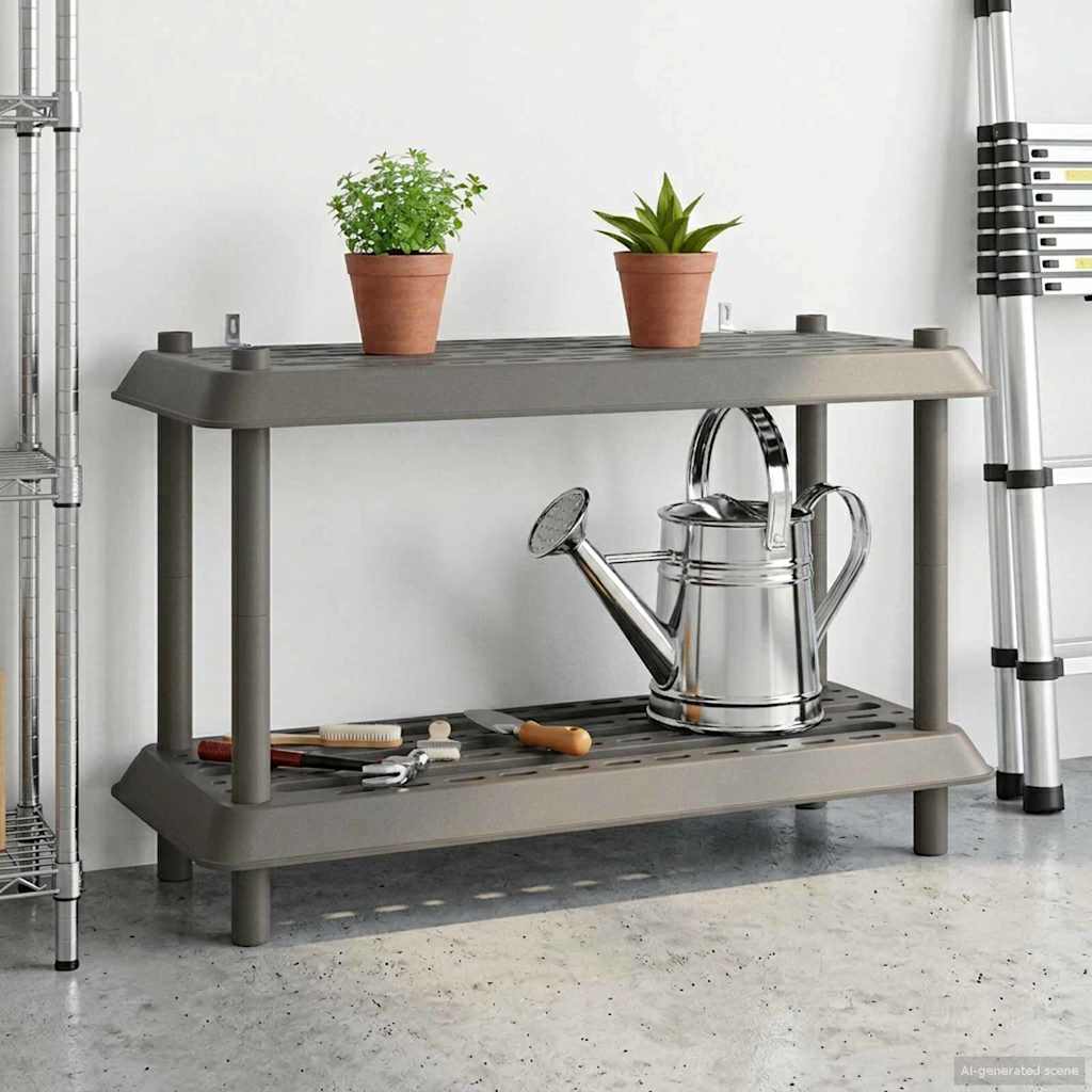 Plankenunit 2-laags 100 x 40 x 55,5 cm PP Lichtgrijs
