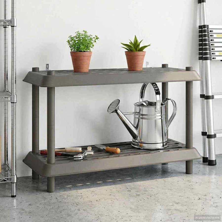 Plankenunit 2-laags 100 x 40 x 55,5 cm PP Lichtgrijs