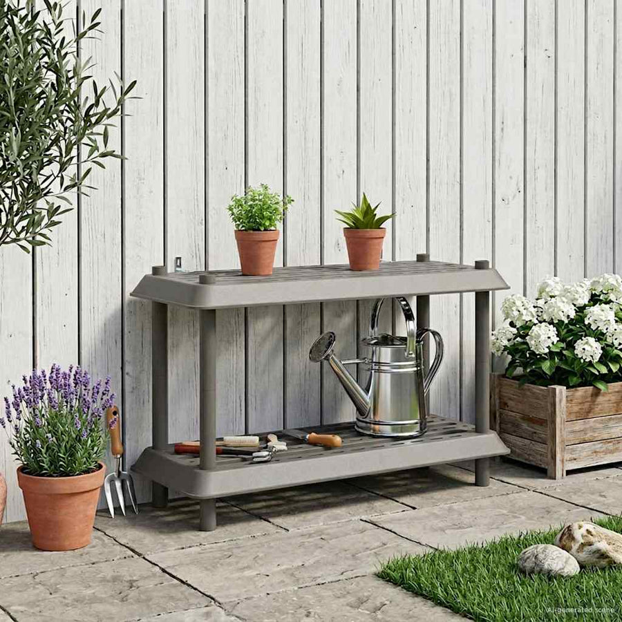Plankenunit 2-laags 100 x 40 x 55,5 cm PP Lichtgrijs