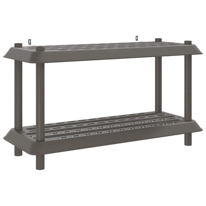Plankenunit 2-laags 100 x 40 x 55,5 cm PP Lichtgrijs