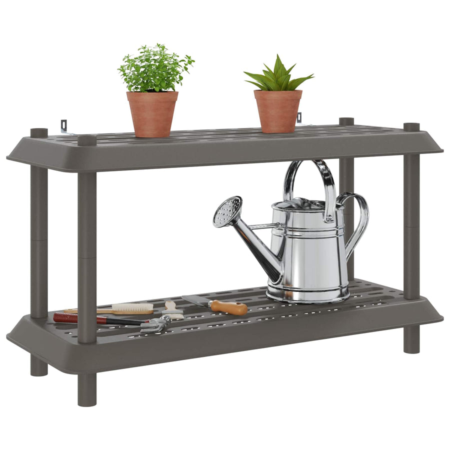 Plankenunit 2-laags 100 x 40 x 55,5 cm PP Lichtgrijs