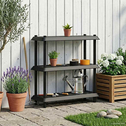 Plankenunit 3-laags 100 x 40 x 96 cm PP Antracietkleurig
