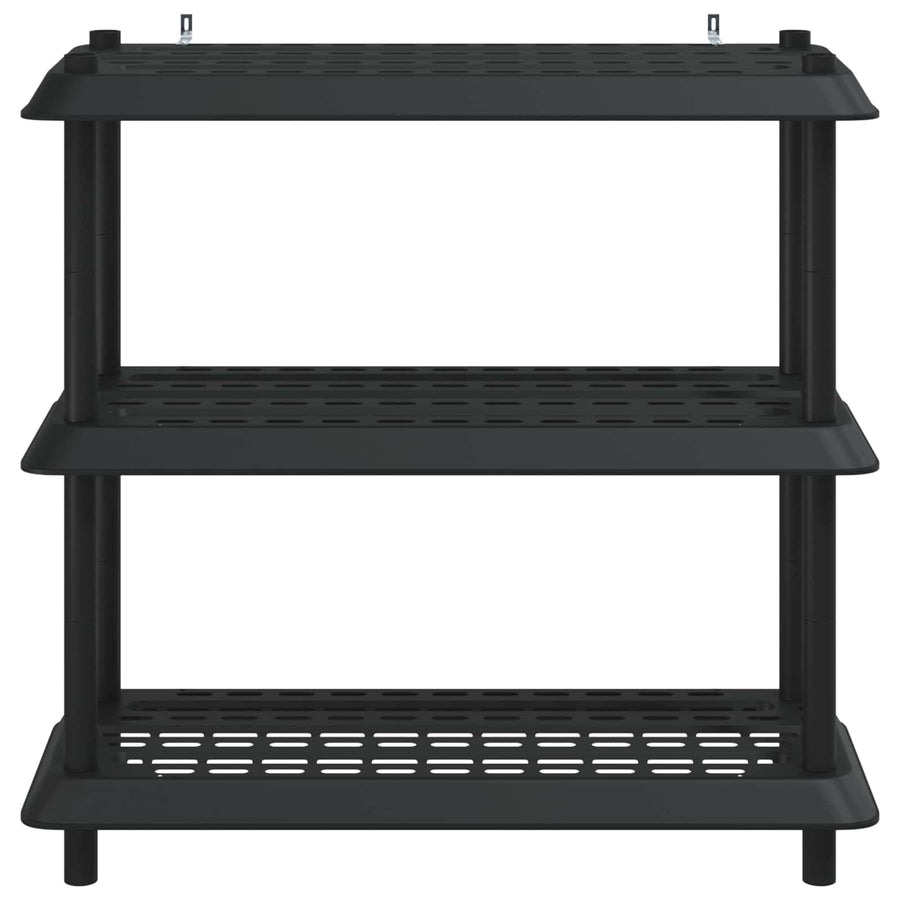 Plankenunit 3-laags 100 x 40 x 96 cm PP Antracietkleurig