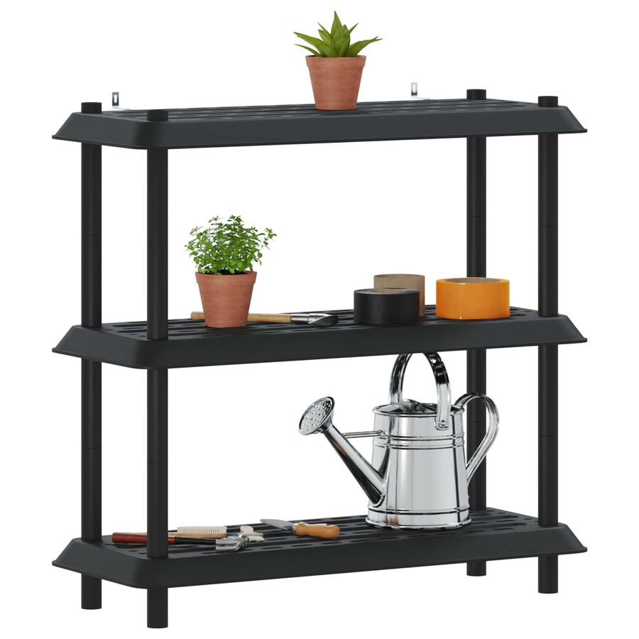 Plankenunit 3-laags 100 x 40 x 96 cm PP Antracietkleurig