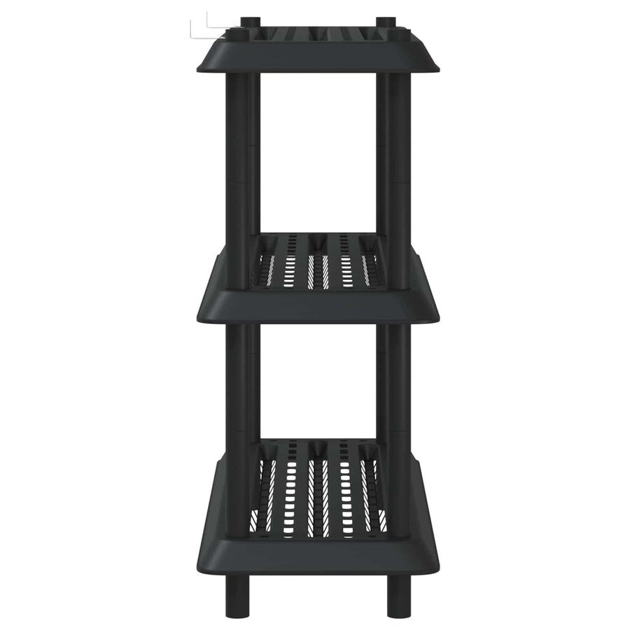Plankenunit 3-laags 100 x 40 x 96 cm PP Antracietkleurig