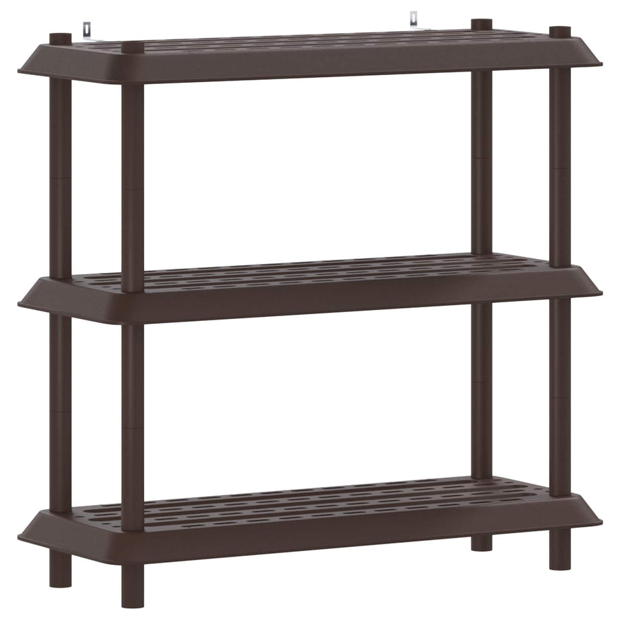Plankenunit 3-laags 100 x 40 x 96 cm PP Bruin