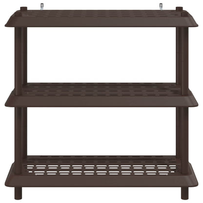 Plankenunit 3-laags 100 x 40 x 96 cm PP Bruin