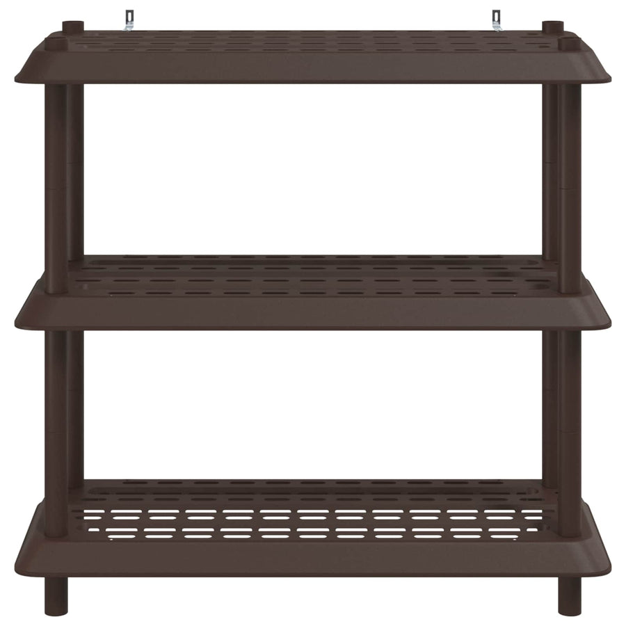 Plankenunit 3-laags 100 x 40 x 96 cm PP Bruin