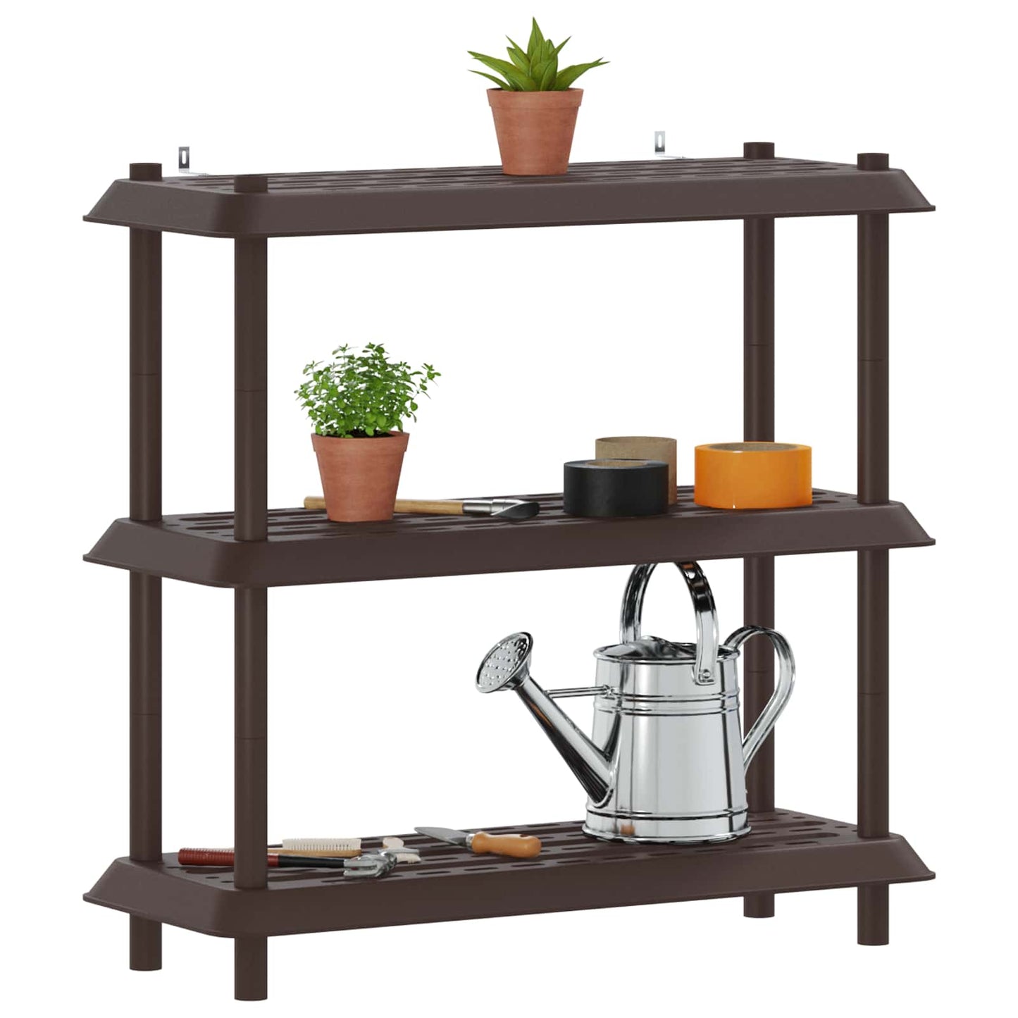 Plankenunit 3-laags 100 x 40 x 96 cm PP Bruin