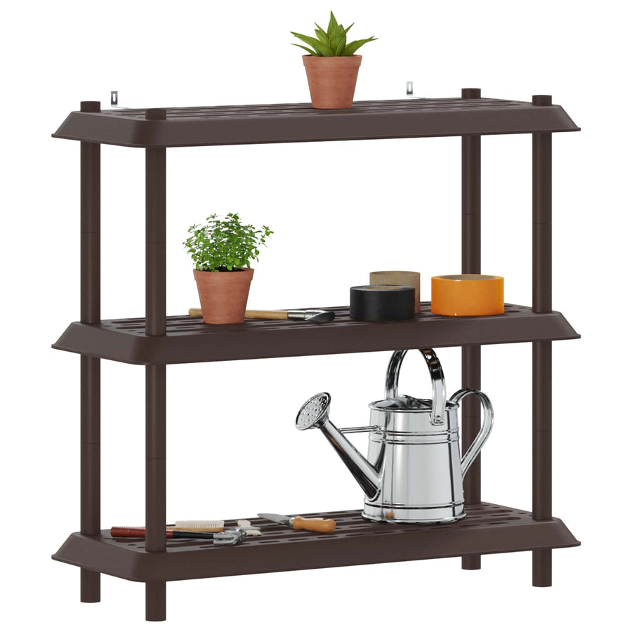 Plankenunit 3-laags 100 x 40 x 96 cm PP Bruin