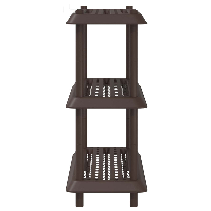 Plankenunit 3-laags 100 x 40 x 96 cm PP Bruin