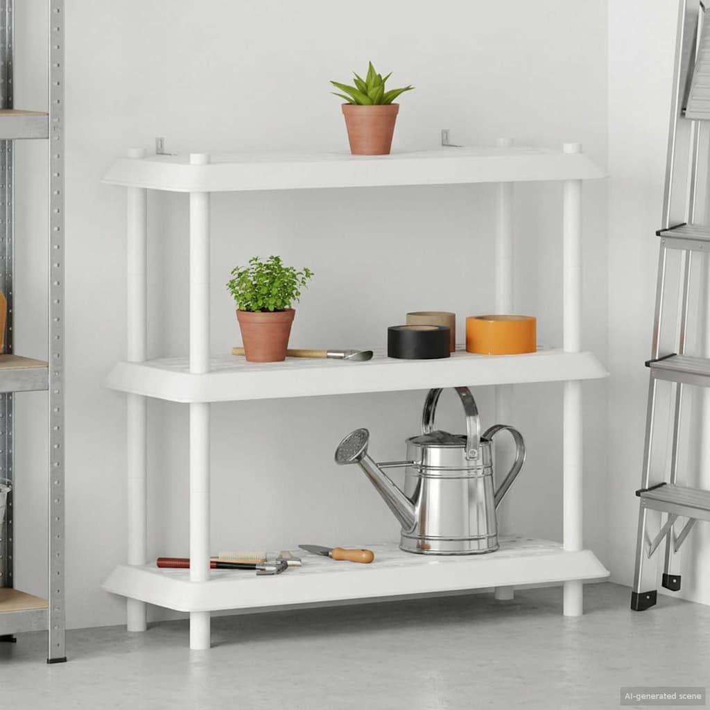 Plankenunit 3-laags 100 x 40 x 96 cm PP Wit