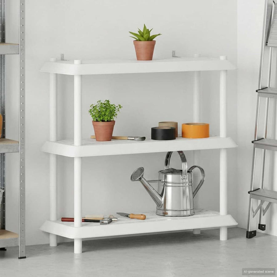 Plankenunit 3-laags 100 x 40 x 96 cm PP Wit