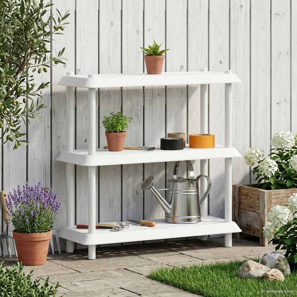 Plankenunit 3-laags 100 x 40 x 96 cm PP Wit