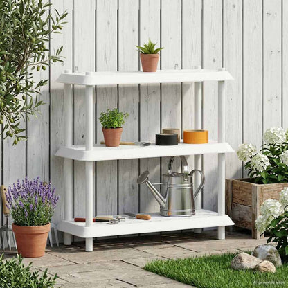 Plankenunit 3-laags 100 x 40 x 96 cm PP Wit