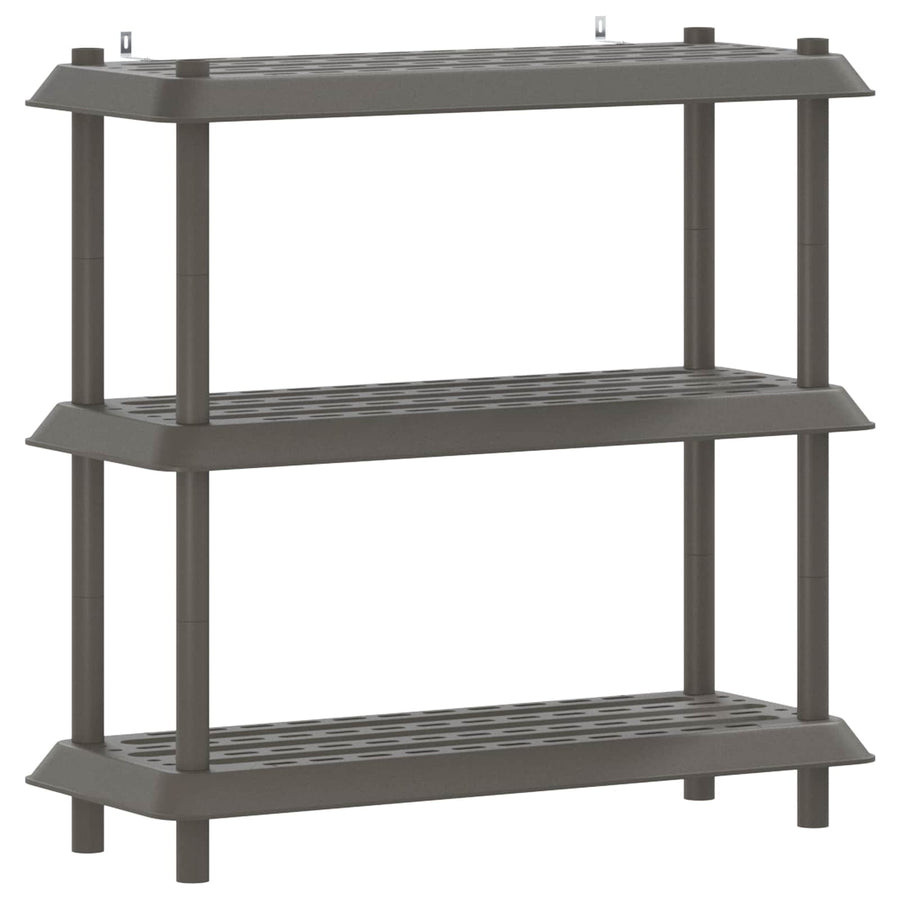 Plankenunit 3-laags 100 x 40 x 96 cm PP Lichtgrijs