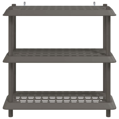 Plankenunit 3-laags 100 x 40 x 96 cm PP Lichtgrijs