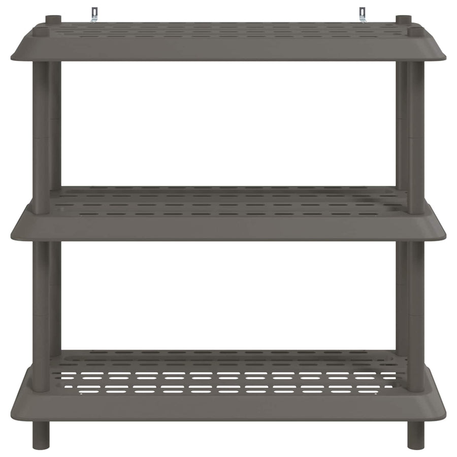 Plankenunit 3-laags 100 x 40 x 96 cm PP Lichtgrijs