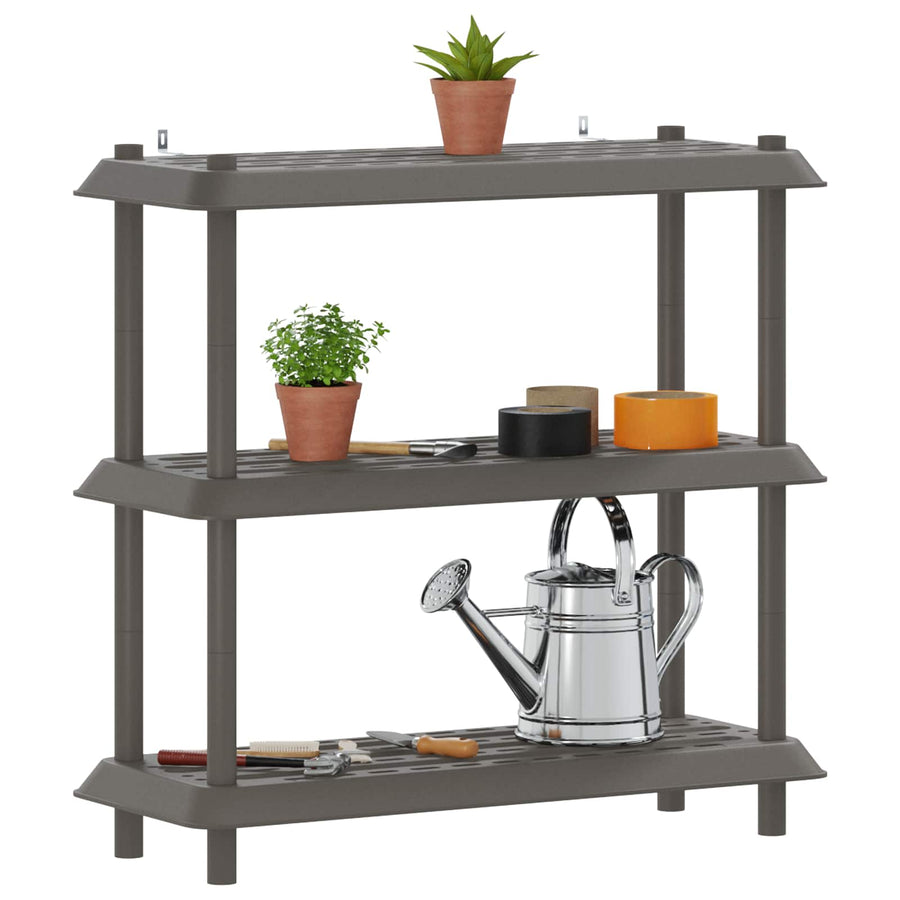 Plankenunit 3-laags 100 x 40 x 96 cm PP Lichtgrijs