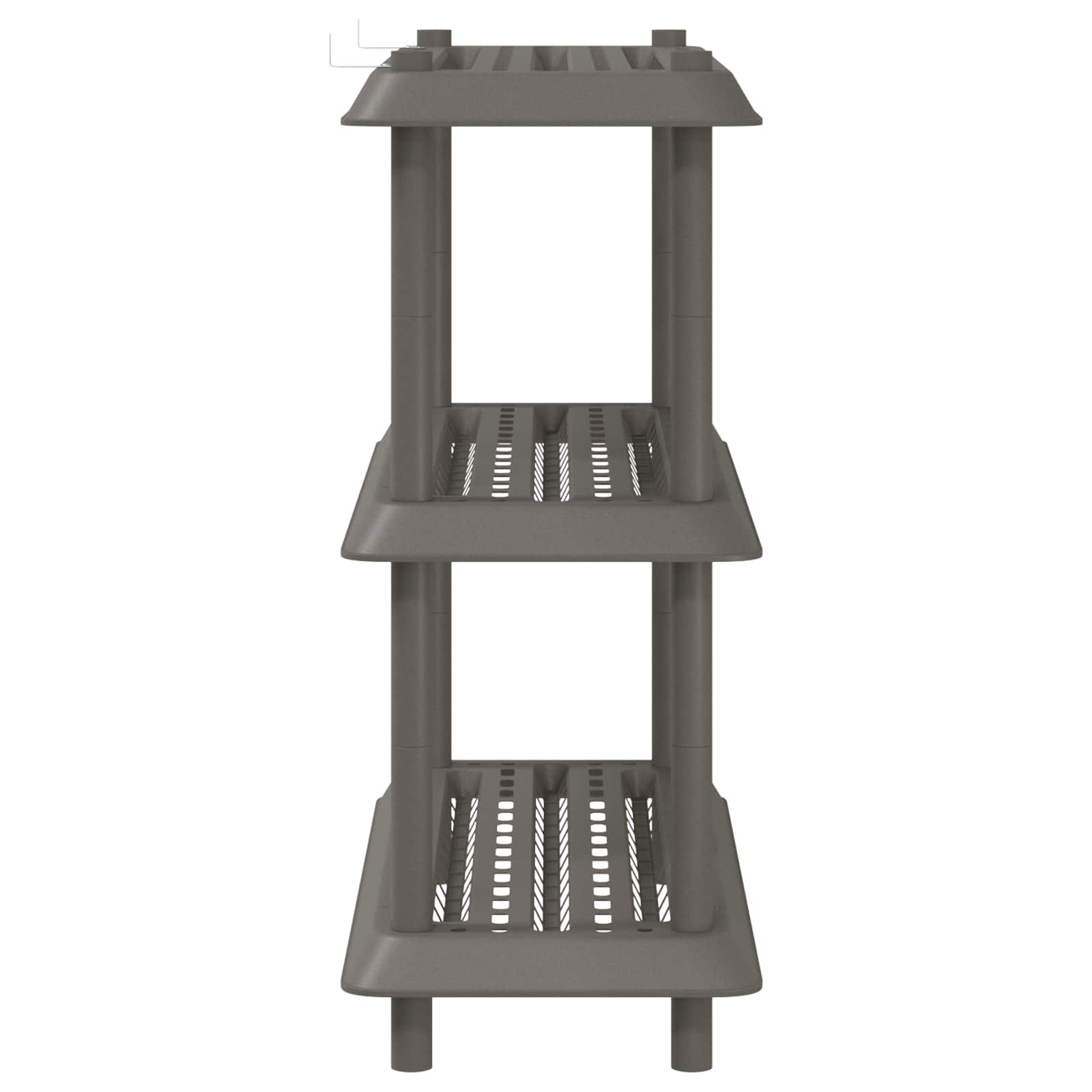 Plankenunit 3-laags 100 x 40 x 96 cm PP Lichtgrijs