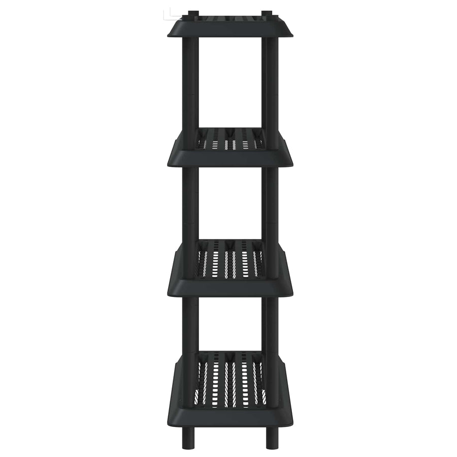 Plankenunit 4-laags 100 x 40 x 136,5 cm PP Antracietkleurig