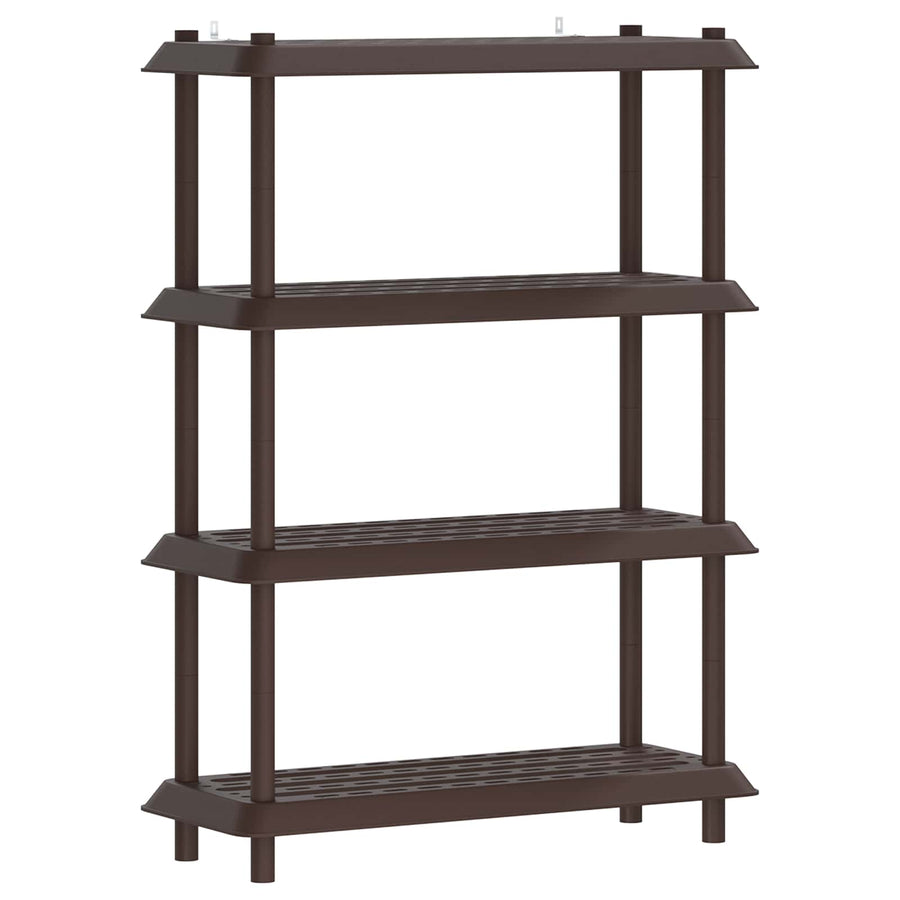 Plankenunit 4-laags 100 x 40 x 136,5 cm PP Bruin