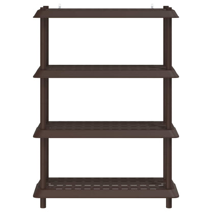 Plankenunit 4-laags 100 x 40 x 136,5 cm PP Bruin