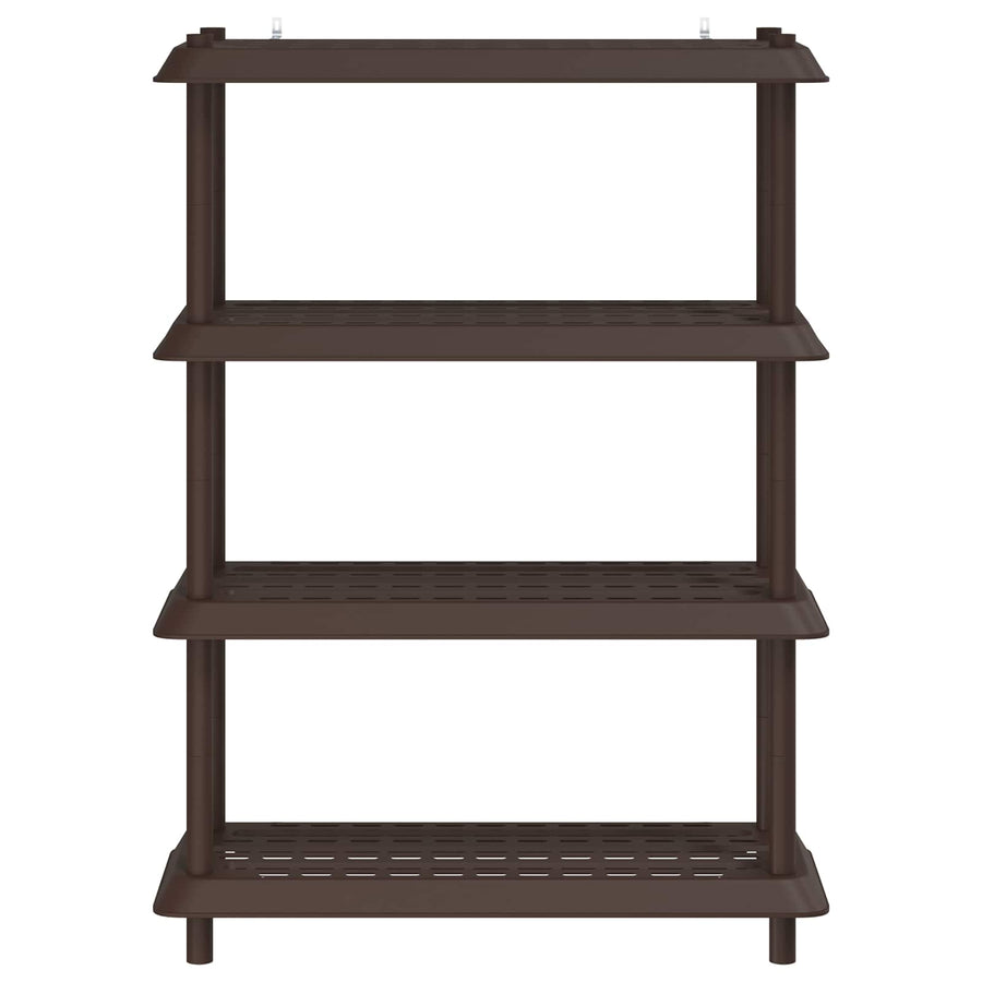 Plankenunit 4-laags 100 x 40 x 136,5 cm PP Bruin