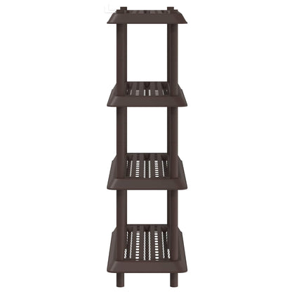 Plankenunit 4-laags 100 x 40 x 136,5 cm PP Bruin