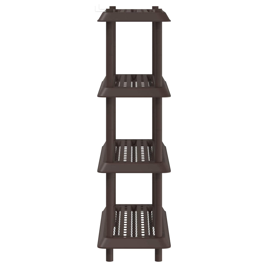 Plankenunit 4-laags 100 x 40 x 136,5 cm PP Bruin