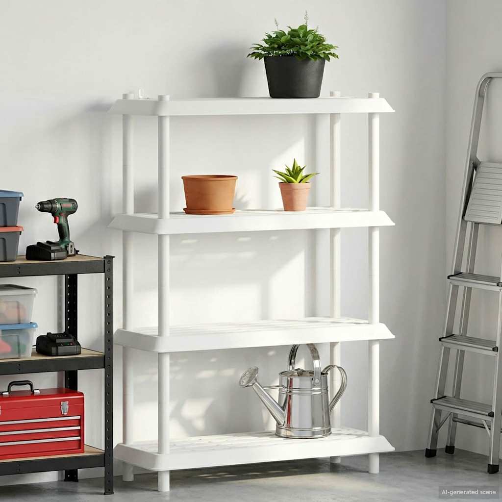 Plankenunit 4-laags 100 x 40 x 136,5 cm PP Wit