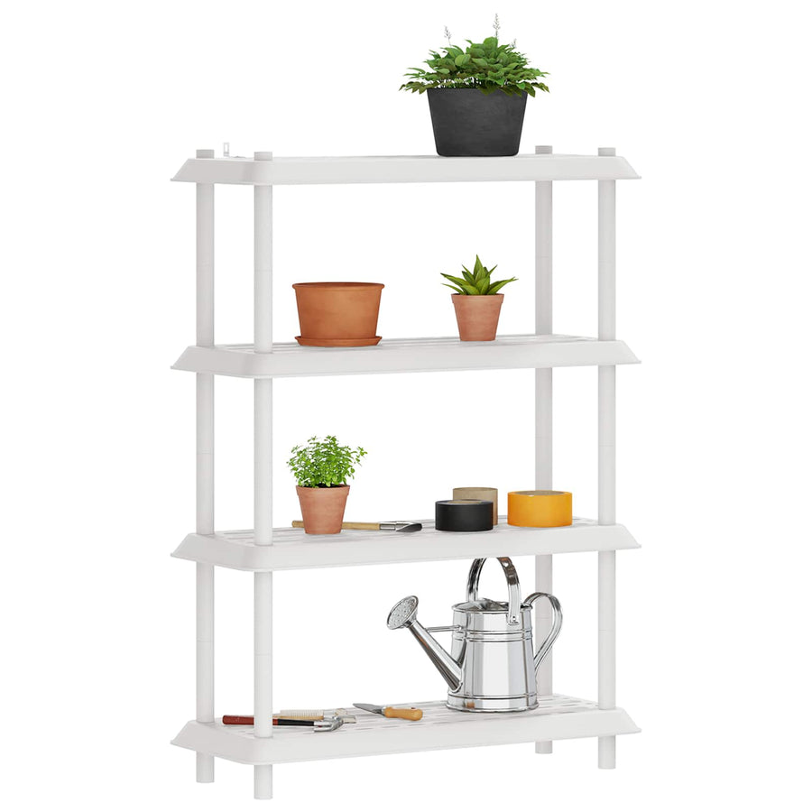 Plankenunit 4-laags 100 x 40 x 136,5 cm PP Wit