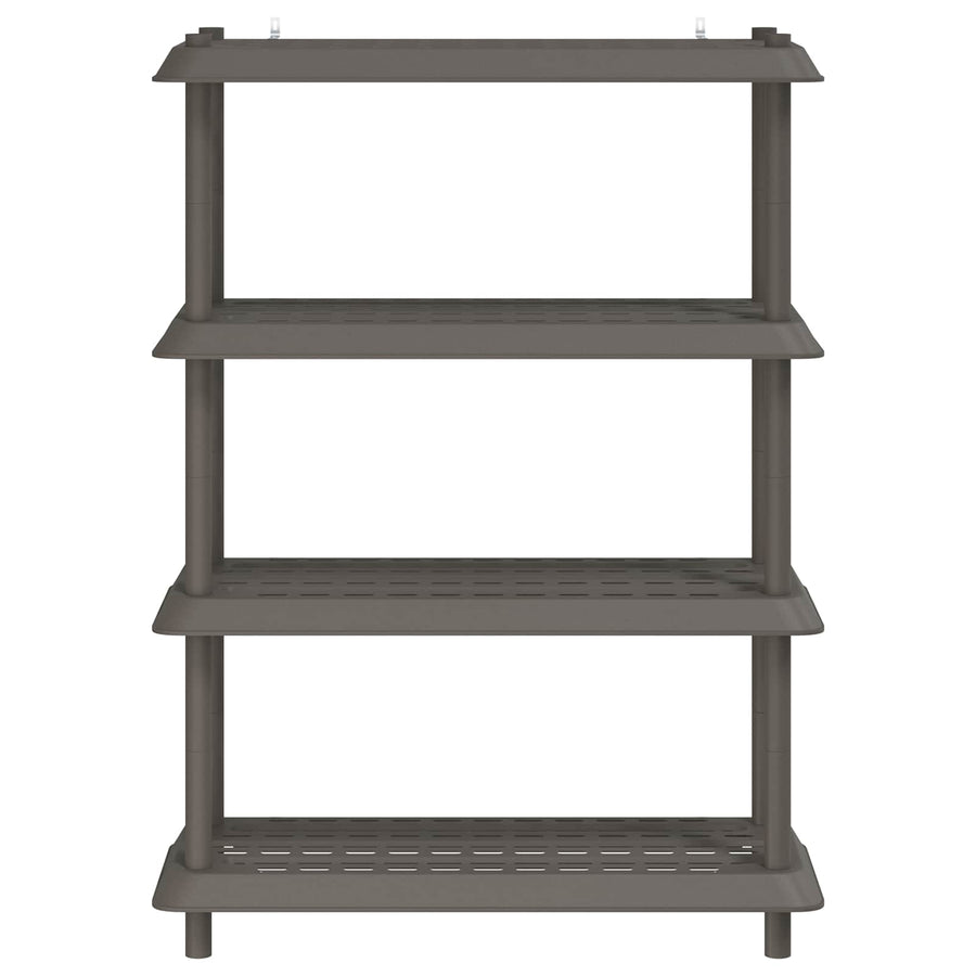 Plankenunit 4-laags 100 x 40 x 136,5 cm PP Lichtgrijs