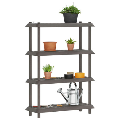 Plankenunit 4-laags 100 x 40 x 136,5 cm PP Lichtgrijs