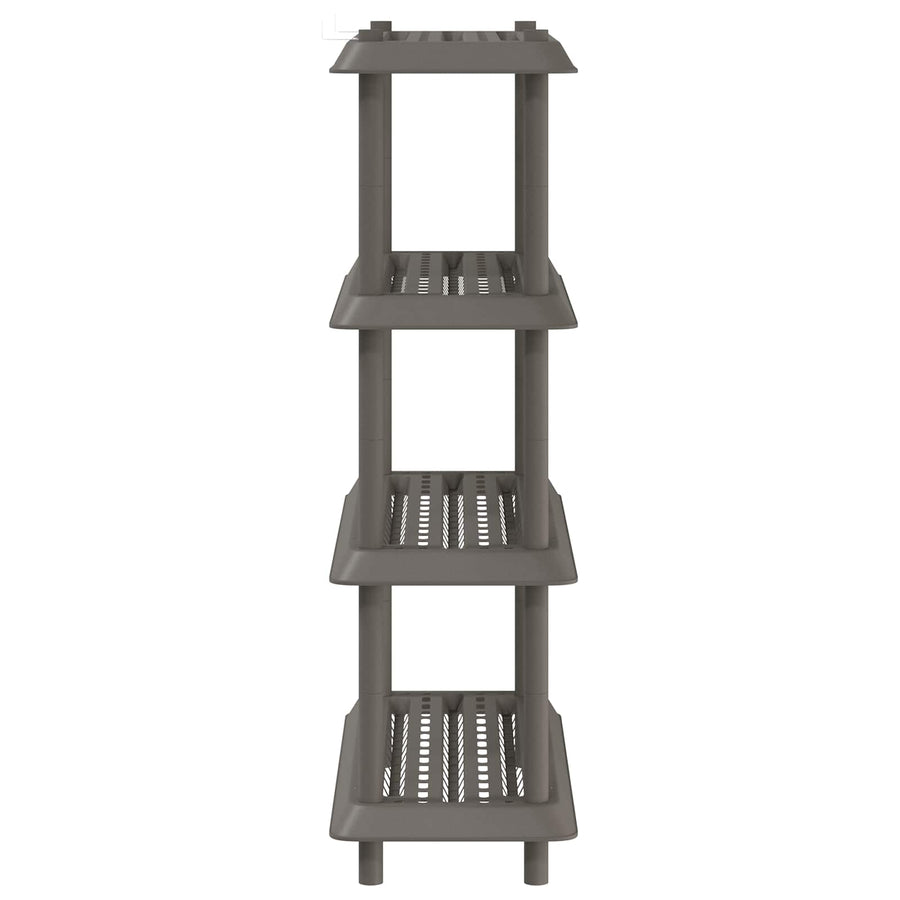 Plankenunit 4-laags 100 x 40 x 136,5 cm PP Lichtgrijs