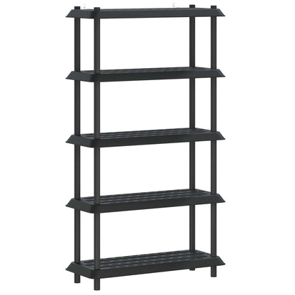Plankenunit 5-laags 100 x 40 x 177 cm PP Antracietkleurig