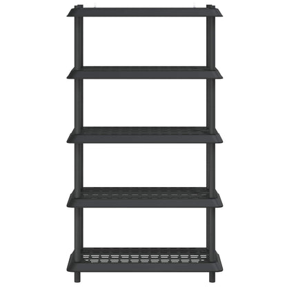Plankenunit 5-laags 100 x 40 x 177 cm PP Antracietkleurig