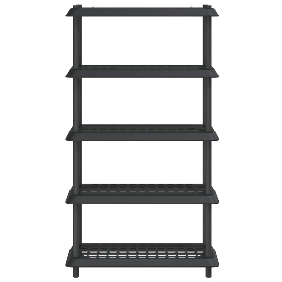 Plankenunit 5-laags 100 x 40 x 177 cm PP Antracietkleurig