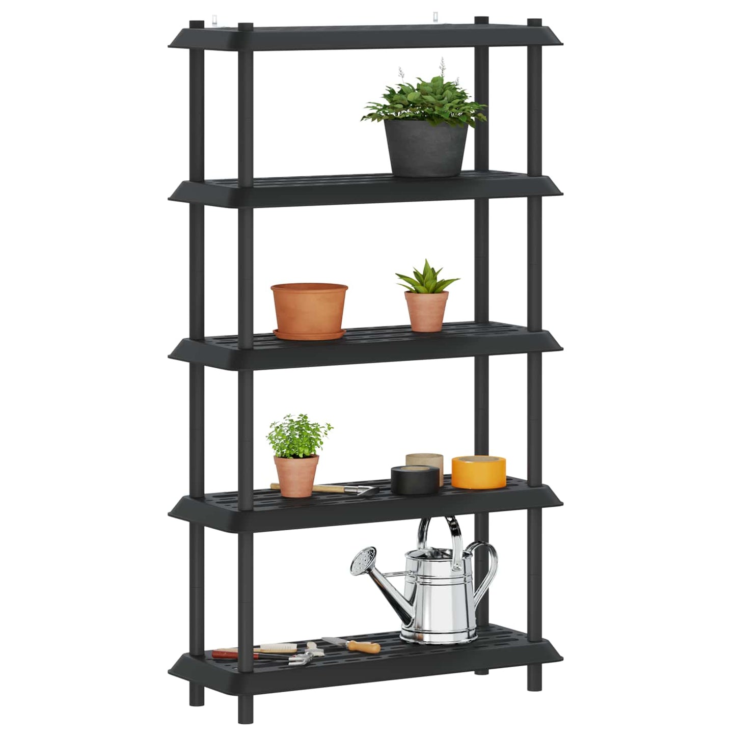 Plankenunit 5-laags 100 x 40 x 177 cm PP Antracietkleurig