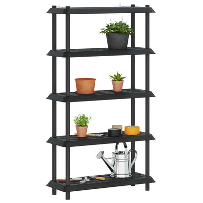 Plankenunit 5-laags 100 x 40 x 177 cm PP Antracietkleurig