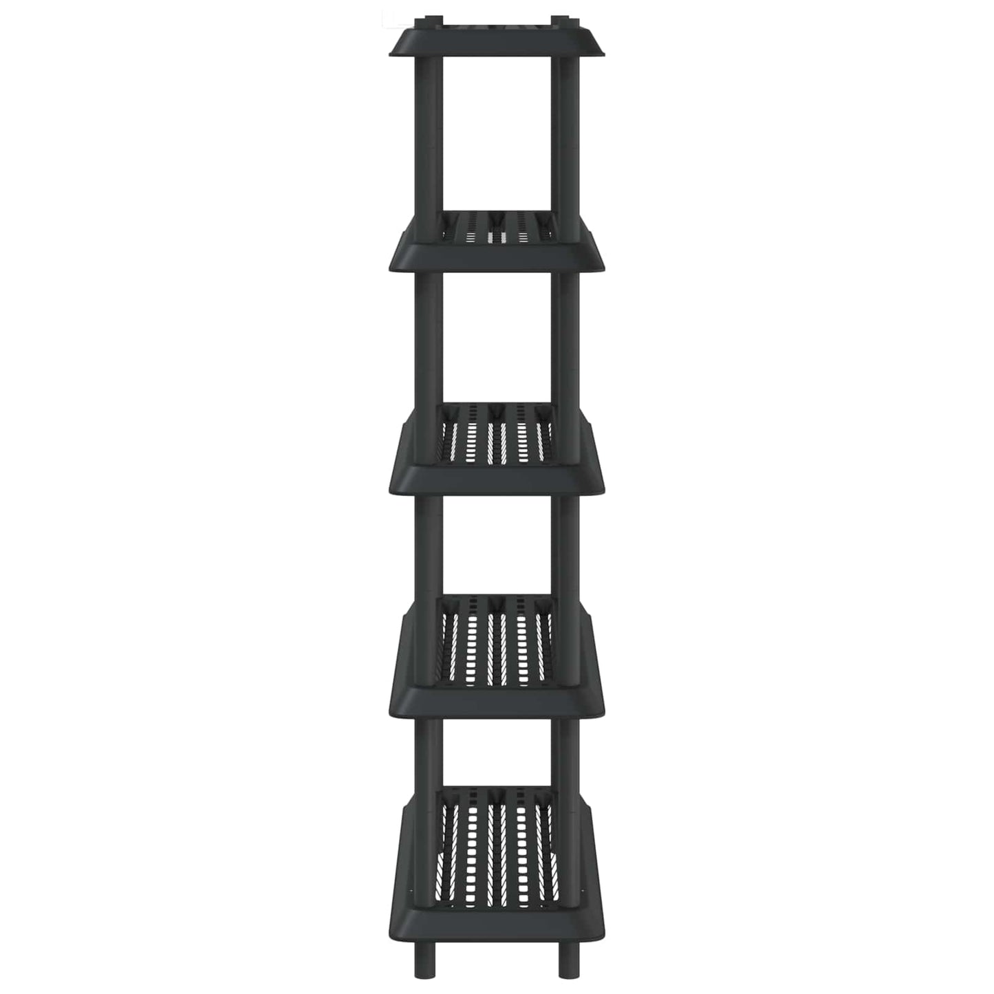 Plankenunit 5-laags 100 x 40 x 177 cm PP Antracietkleurig