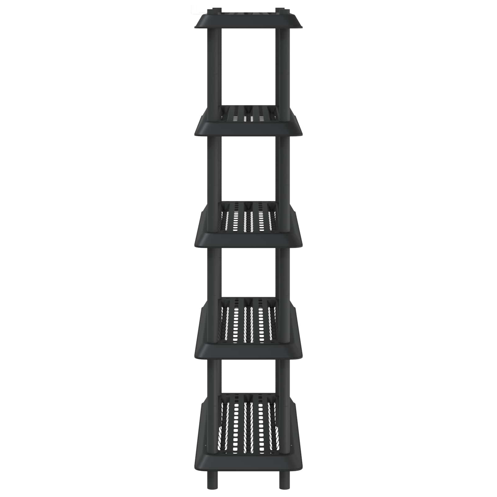 Plankenunit 5-laags 100 x 40 x 177 cm PP Antracietkleurig