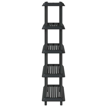 Plankenunit 5-laags 100 x 40 x 177 cm PP Antracietkleurig