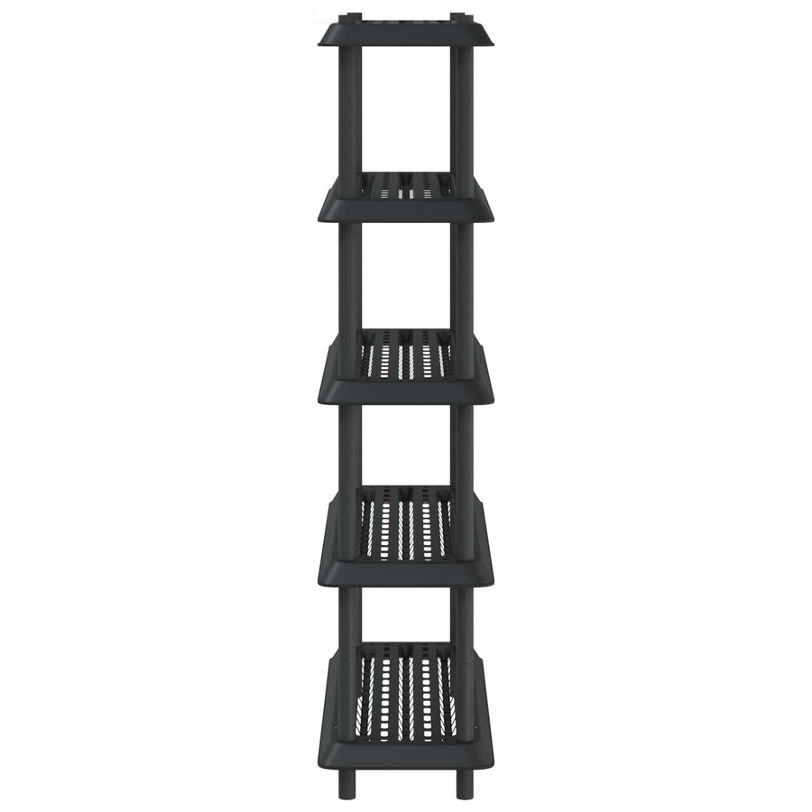 Plankenunit 5-laags 100 x 40 x 177 cm PP Antracietkleurig